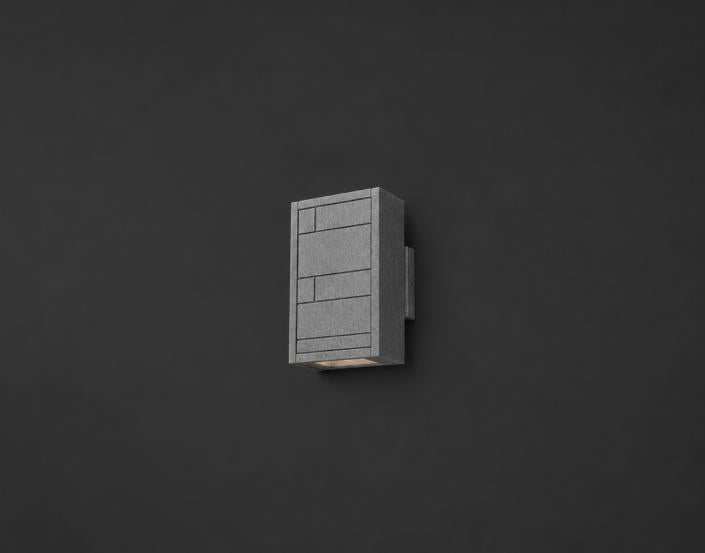 Gray Brick Outdoor Light - Gray