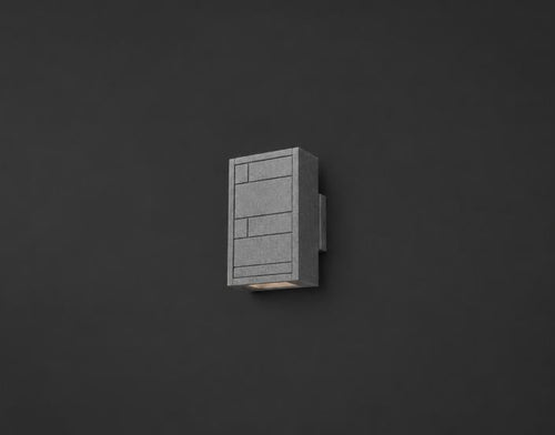 Gray Brick Outdoor Light - Gray