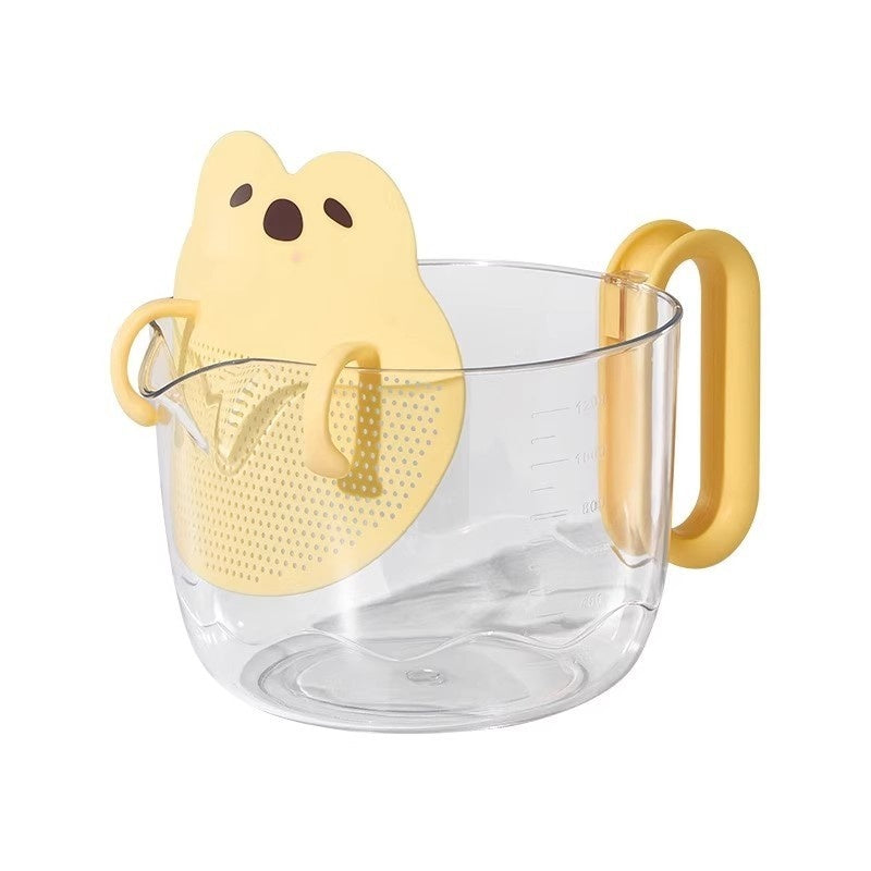 Cartoon Frog Measuring Cup – With Strainer & Handle