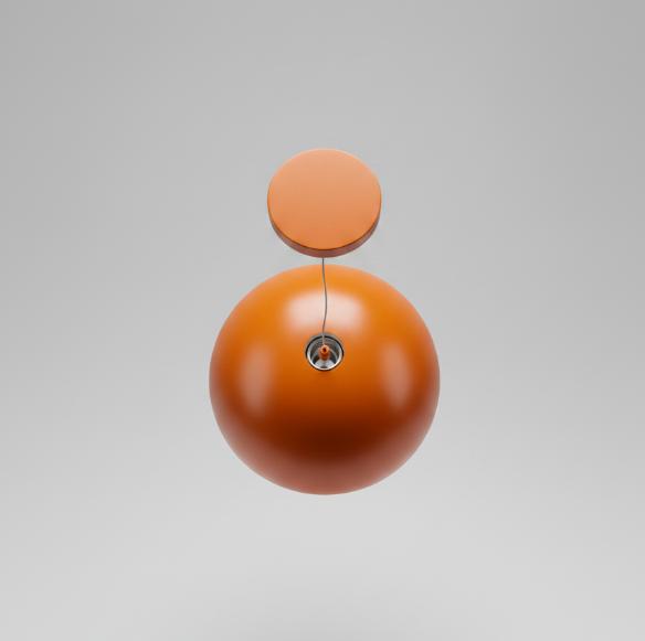 Orange Dome Ceiling Light - Orange
