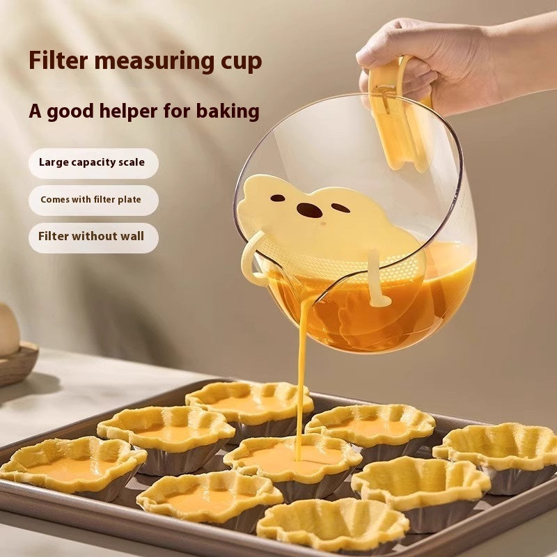 Cartoon Frog Measuring Cup – With Strainer & Handle