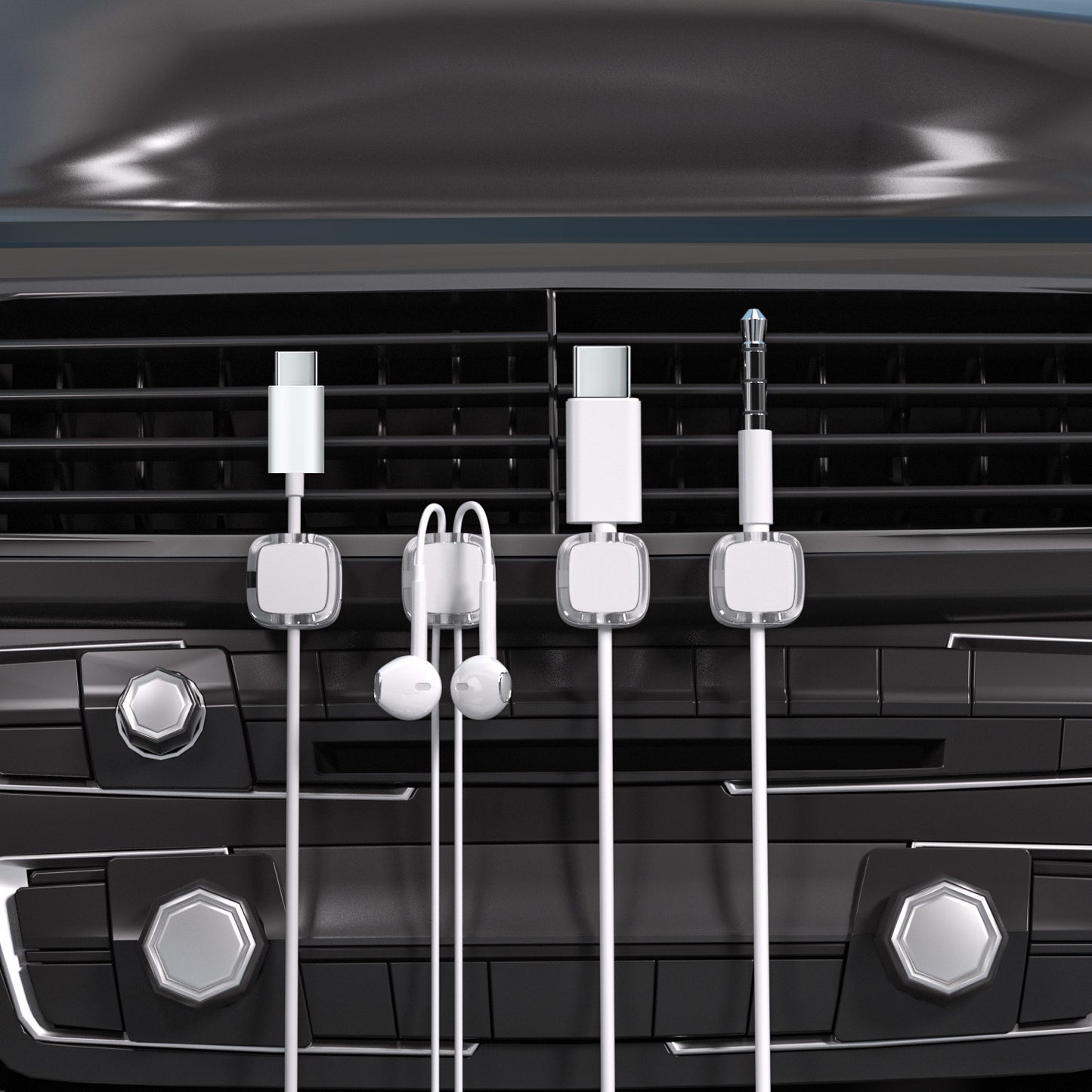 Transparent Magnetic Cord Organizer – 3 Pack Cable Holder