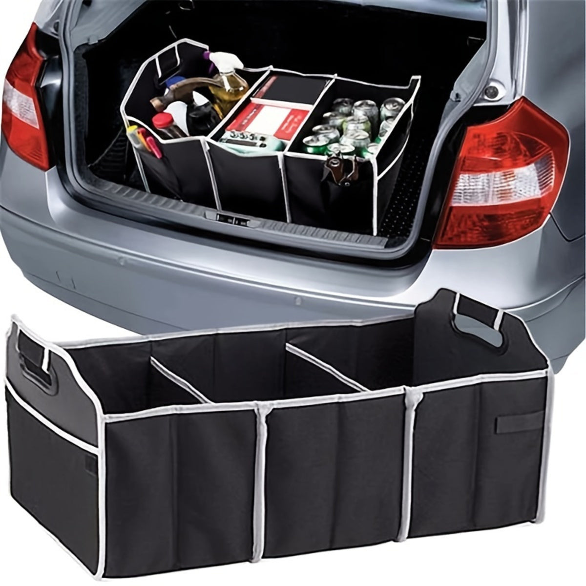 Multi-Pocket Car Trunk Organizer