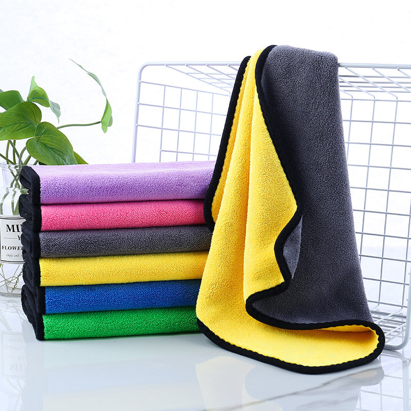 Ultra Absorbent Coral Fleece Car Wash Towel – High-Density, Streak-Free Shine