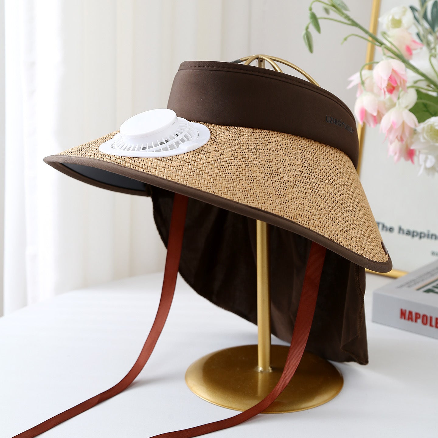 USB Charging Sunshade Cap with Built-in Fan