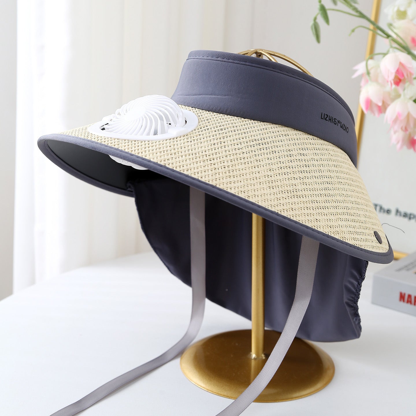 USB Charging Sunshade Cap with Built-in Fan