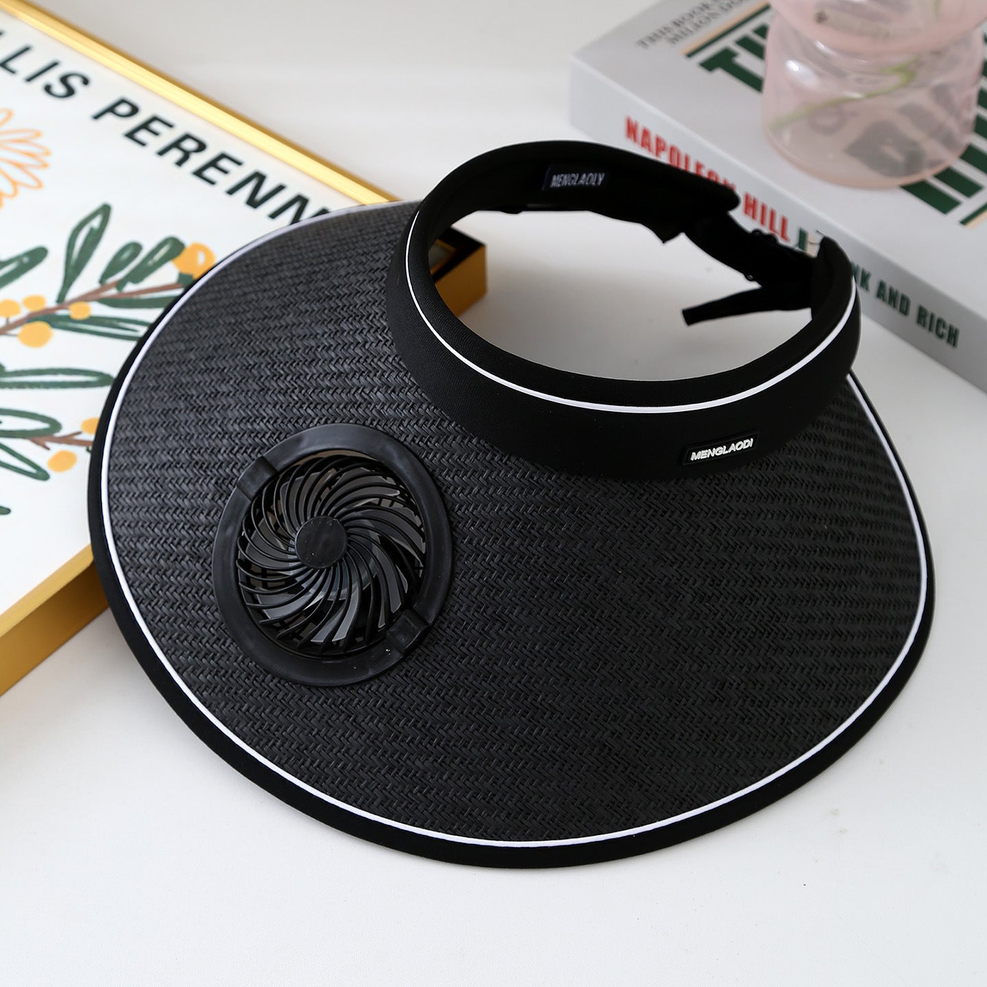 USB Charging Sunshade Cap with Built-in Fan