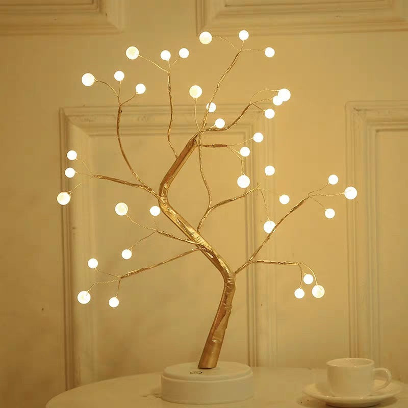 LED Fairy Copper Tree – Aesthetic Bedroom Light
