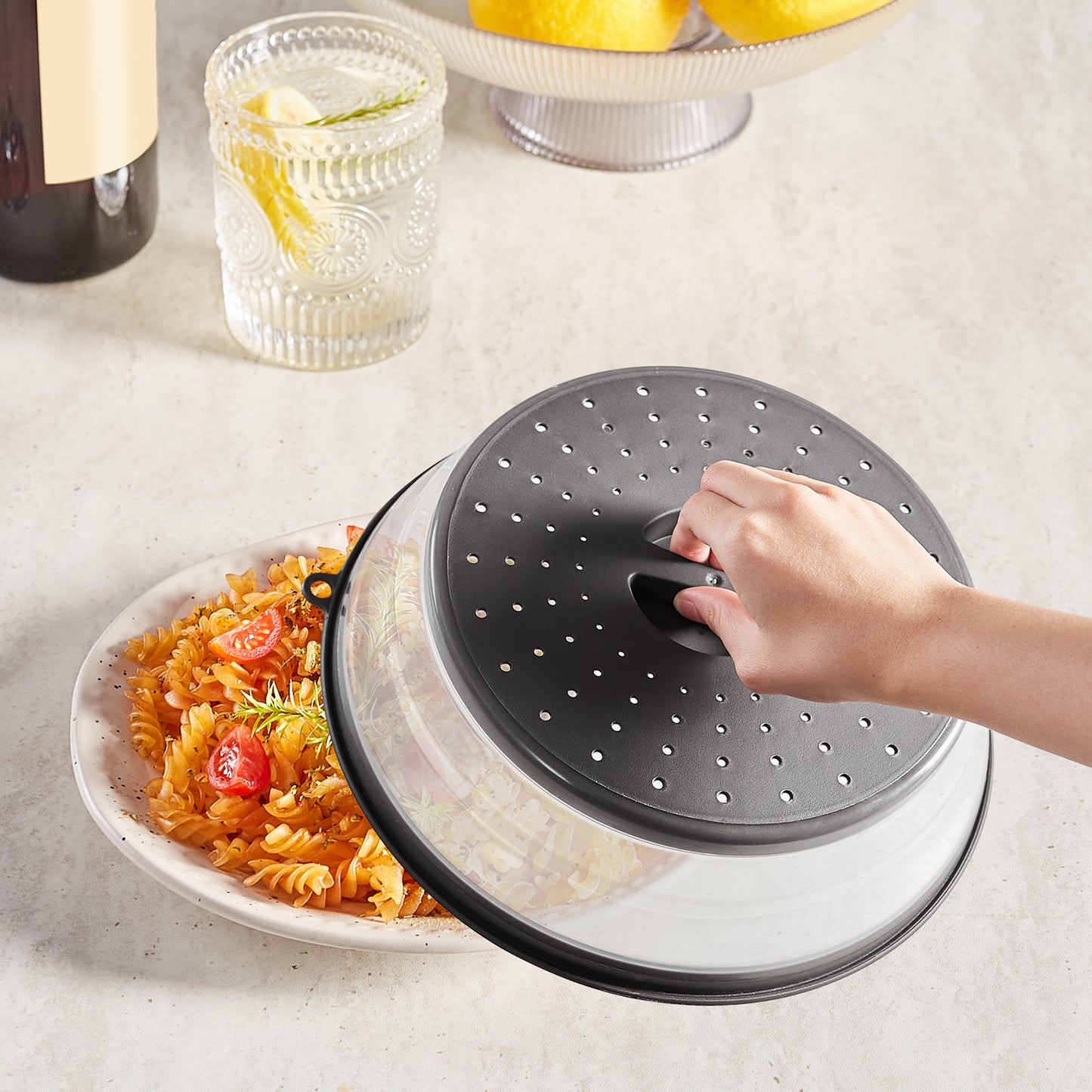 Collapsible Microwave Splatter Cover