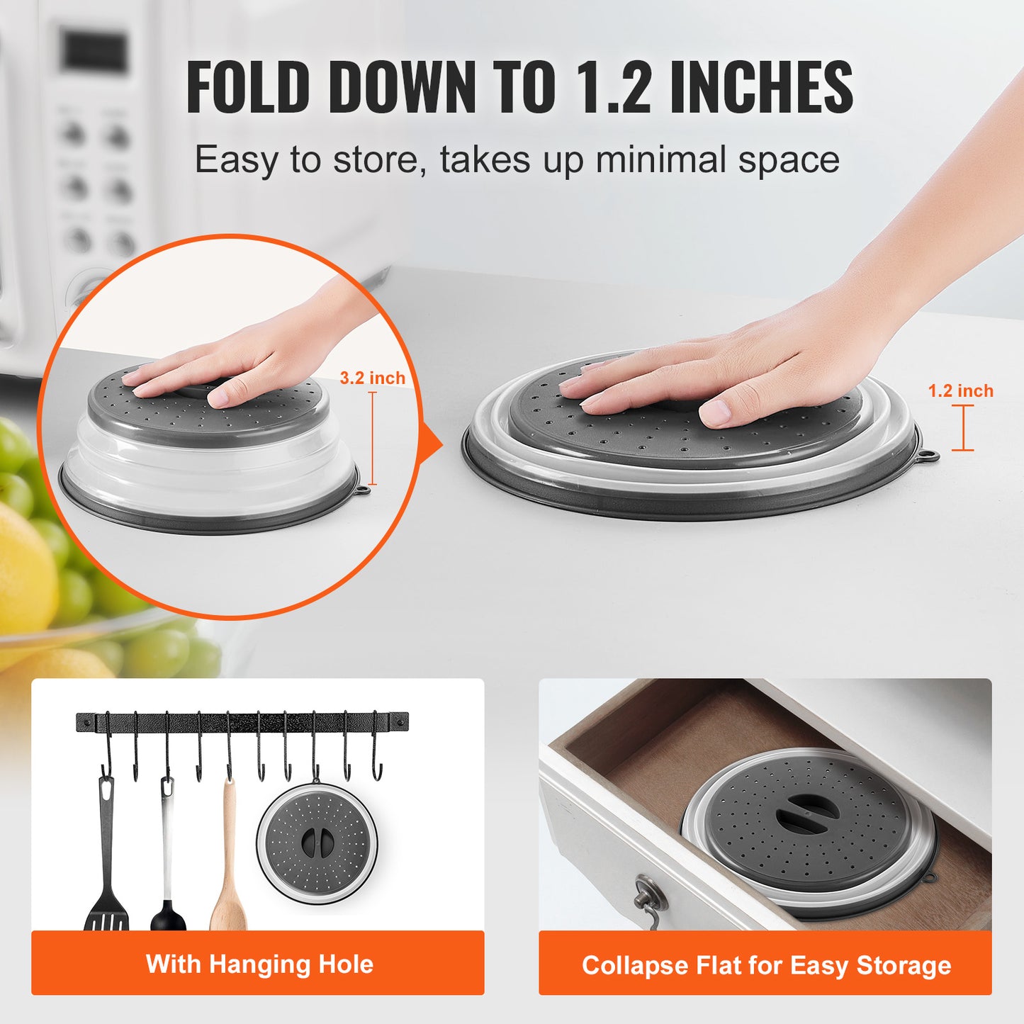Collapsible Microwave Splatter Cover