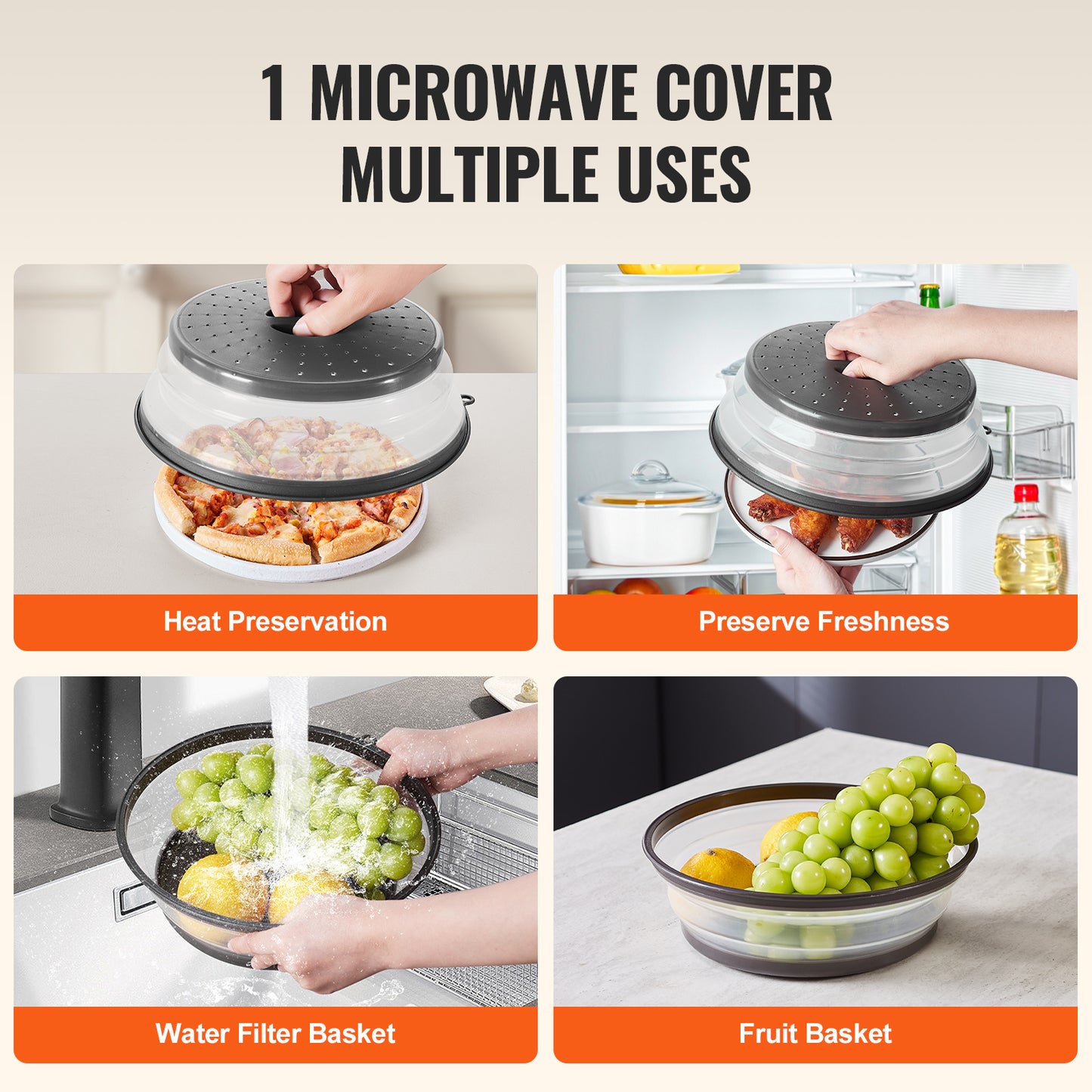 Collapsible Microwave Splatter Cover