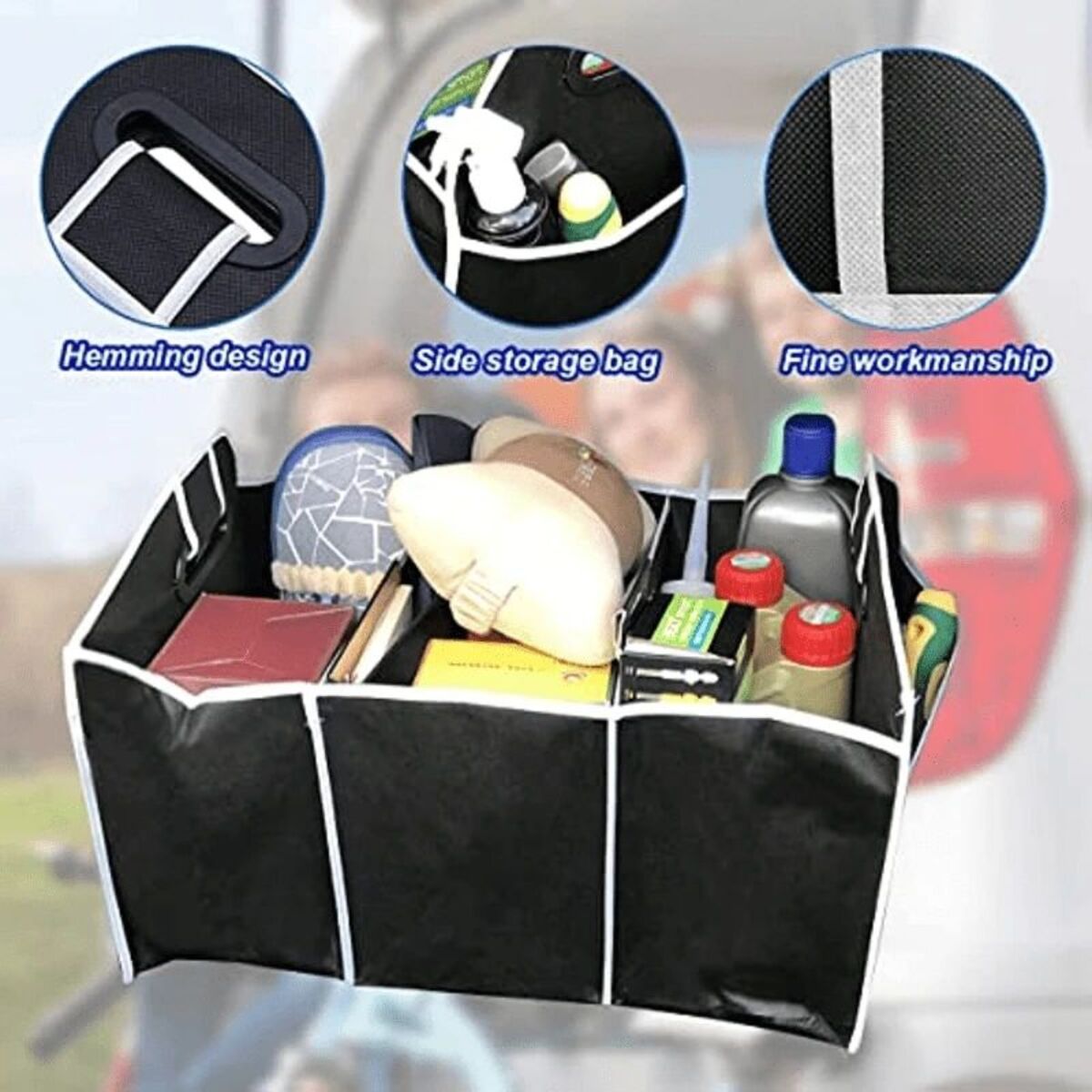 Multi-Pocket Car Trunk Organizer