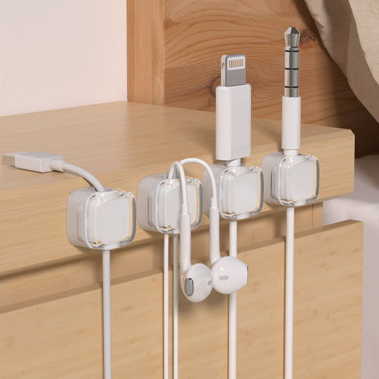 Transparent Magnetic Cord Organizer – 3 Pack Cable Holder
