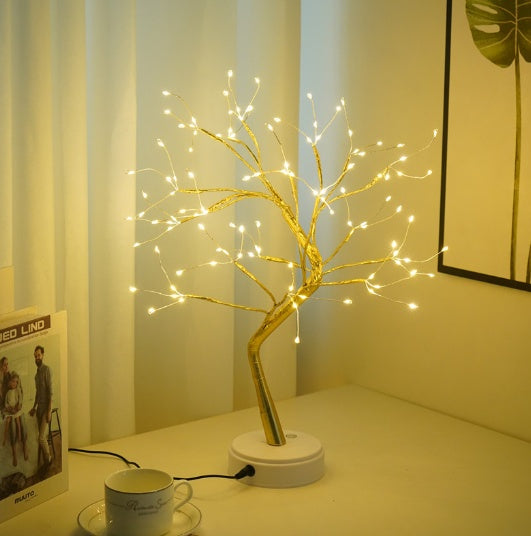 LED Fairy Copper Tree – Aesthetic Bedroom Light